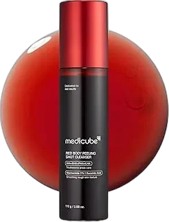 medicube Red Body Peeling Shot, AHA + BHA Exfoliating Body Spray for Summer-Ready Smooth Skin, Treats Strawberry Skin, Bumps & Breakouts, 3.88 oz