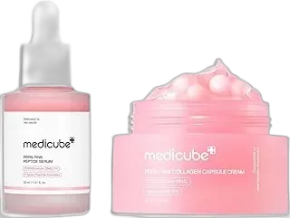 medicube Overnight Renewal Salmon PDRN Duo: Salmon DNA PDRN Pink Peptide Serum and Salmon DNA PDRN Pink Collagen Capsule Cream, Gifts for Her, Skin Care Set