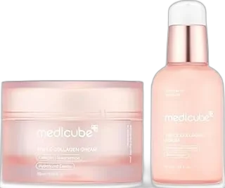 medicube Triple Collagen Nourish and Hydrate Duo: Triple Collagen Cream and Triple Collagen Serum | Niacinamide, Hyaluronic Acid for Glowing, Fimer-Looking Skin | Korean Skin Care, Valentines Day Gift